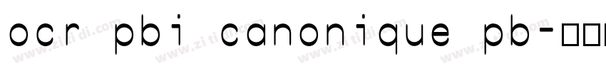 ocr pbi canonique pb字体转换